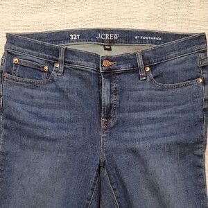 J. Crew Women's 32 Tall Dark Blue Skinny Jeans